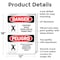 Signmission 18 in H x 12 in W, Aluminum, Rectangle, Confined Space Enter Tank Permit Bilingual OS-2PACK-DS-A-1218-VS-1085 - alternate 3